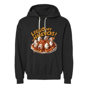 Funny Adult Humor Jokes Leggo My Huevos Garment-Dyed Fleece Hoodie