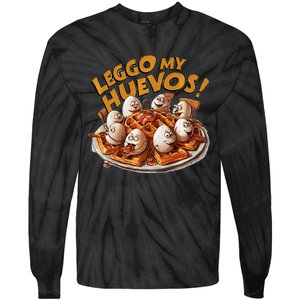 Funny Adult Humor Jokes Leggo My Huevos Tie-Dye Long Sleeve Shirt