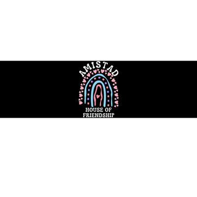 Funny Amistad House Of Friendship Boho Heart Rainbow Bumper Sticker