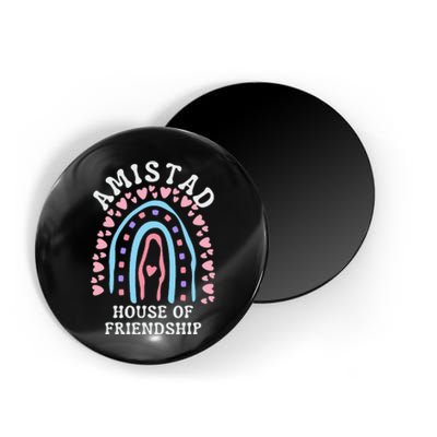 Funny Amistad House Of Friendship Boho Heart Rainbow Magnet