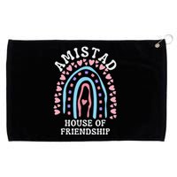 Funny Amistad House Of Friendship Boho Heart Rainbow Grommeted Golf Towel