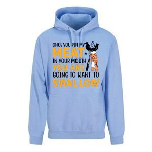 Funny Adult Humor Once You Put My Meat In Your Mouth Unisex Surf Hoodie