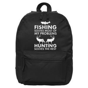 Fishing And Hunting Gift Christmas Humor Hunter Cool 16 in Basic Backpack