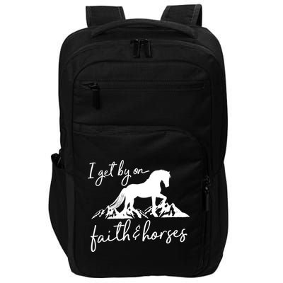 Faith And Horses Christian Horse Lover Great Gift Impact Tech Backpack