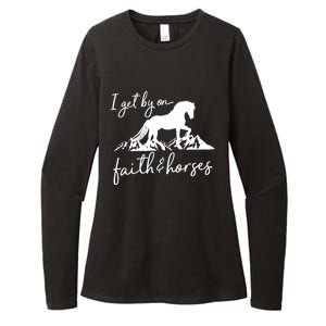 Faith And Horses Christian Horse Lover Great Gift Womens CVC Long Sleeve Shirt