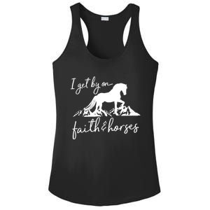 Faith And Horses Christian Horse Lover Great Gift Ladies PosiCharge Competitor Racerback Tank