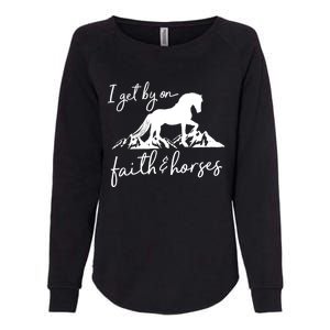 Faith And Horses Christian Horse Lover Great Gift Womens California Wash Sweatshirt