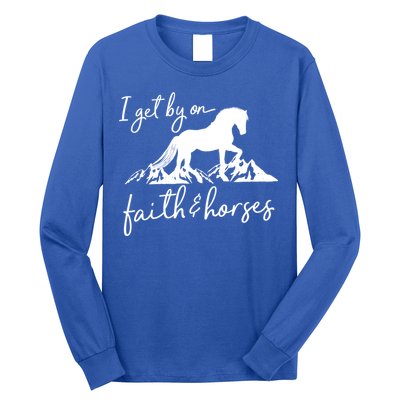 Faith And Horses Christian Horse Lover Great Gift Long Sleeve Shirt