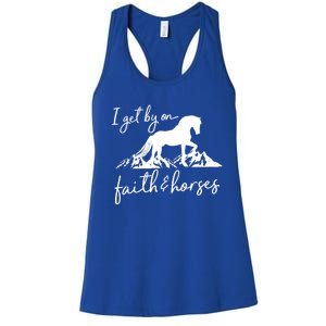 Faith And Horses Christian Horse Lover Great Gift Women's Racerback Tank