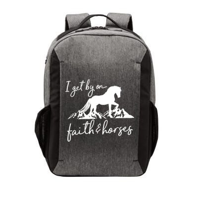 Faith And Horses Christian Horse Lover Great Gift Vector Backpack