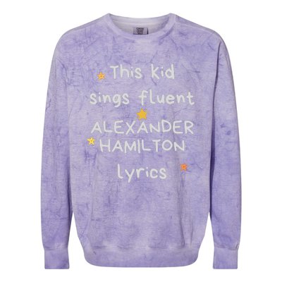 Funny Alexander Hamilton Hamilton Lyrics Hamiltrash Broadway Musical Colorblast Crewneck Sweatshirt