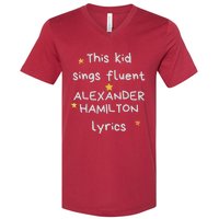 Funny Alexander Hamilton Hamilton Lyrics Hamiltrash Broadway Musical V-Neck T-Shirt