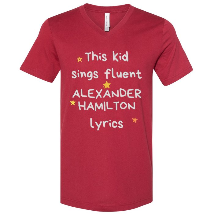 Funny Alexander Hamilton Hamilton Lyrics Hamiltrash Broadway Musical V-Neck T-Shirt