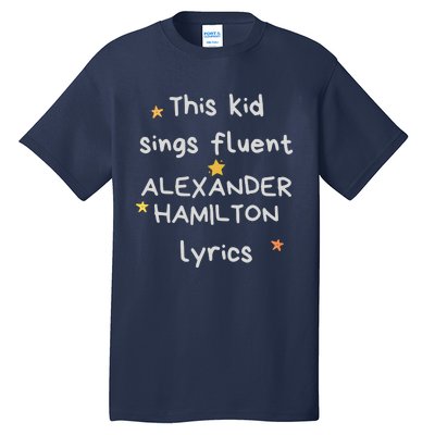 Funny Alexander Hamilton Hamilton Lyrics Hamiltrash Broadway Musical Tall T-Shirt