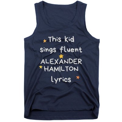 Funny Alexander Hamilton Hamilton Lyrics Hamiltrash Broadway Musical Tank Top