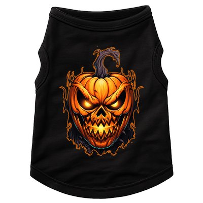 Fall Autumn Halloween Scary Pumpkin Lazy Costume Doggie Tank