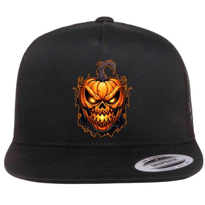 Fall Autumn Halloween Scary Pumpkin Lazy Costume Flatbill Hat