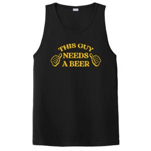 Funny Adult Humor Drinking This Guy Needs A Beer PosiCharge Competitor Tank