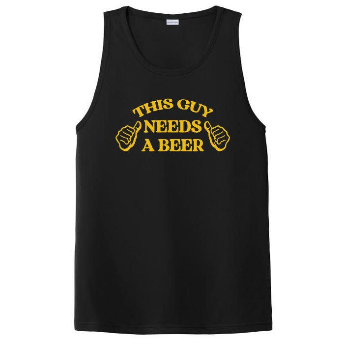 Funny Adult Humor Drinking This Guy Needs A Beer PosiCharge Competitor Tank