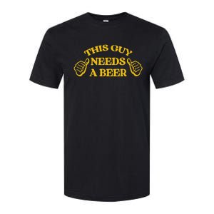 Funny Adult Humor Drinking This Guy Needs A Beer Softstyle CVC T-Shirt