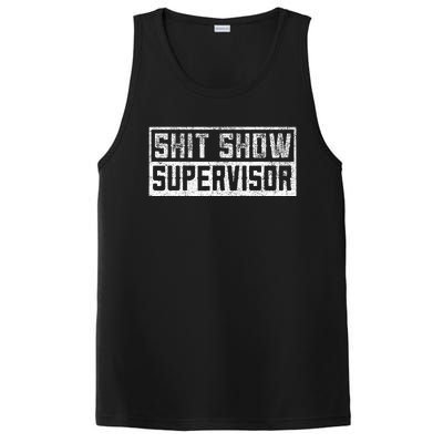 Funny Adult Humor Shit Show Supervisor Mom PosiCharge Competitor Tank