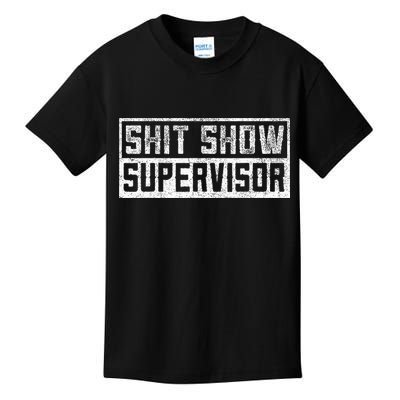 Funny Adult Humor Shit Show Supervisor Mom Kids T-Shirt