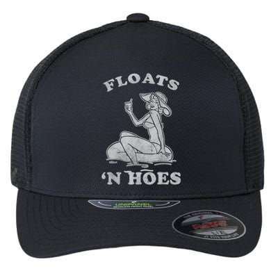 Floats And Hoes Funny Float Trip Tubing River Float Flexfit Unipanel Trucker Cap