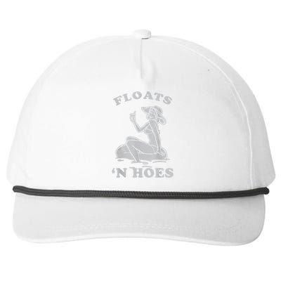 Floats And Hoes Funny Float Trip Tubing River Float Snapback Five-Panel Rope Hat