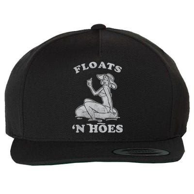 Floats And Hoes Funny Float Trip Tubing River Float Wool Snapback Cap