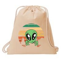 Funny Alien Halloween Costume Retro UFO Drawstring Bag