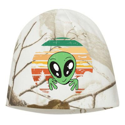 Funny Alien Halloween Costume Retro UFO Kati - Camo Knit Beanie