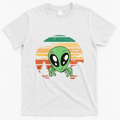 Funny Alien Halloween Costume Retro UFO T-Shirt