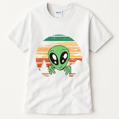 Funny Alien Halloween Costume Retro UFO Tall T-Shirt