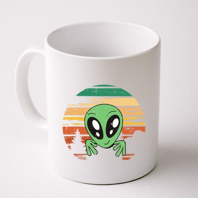 Funny Alien Halloween Costume Retro UFO Mug