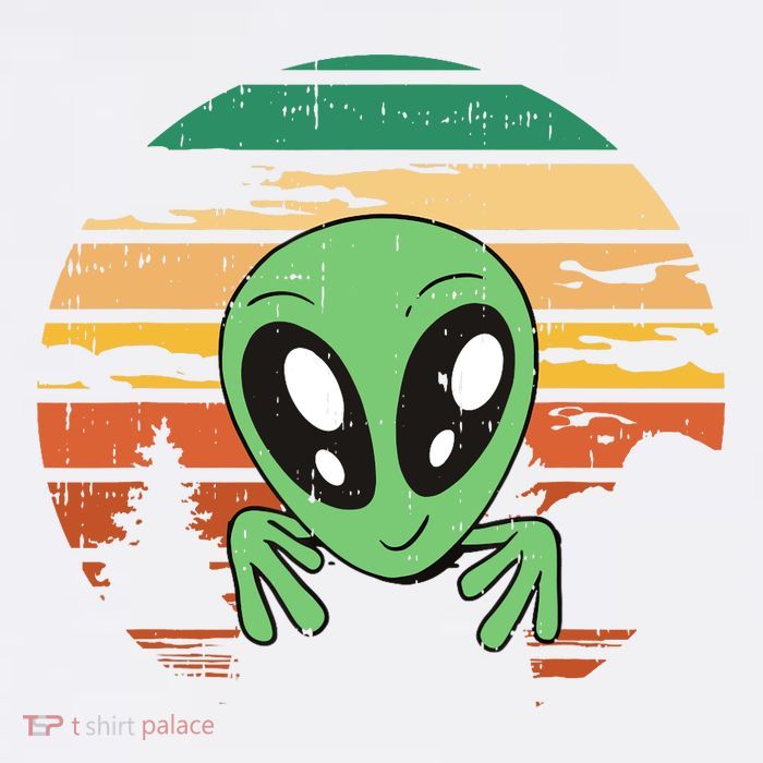 Funny Alien Halloween Costume Retro UFO Cooling Performance Long Sleeve Crew