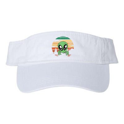 Funny Alien Halloween Costume Retro UFO Valucap Bio-Washed Visor