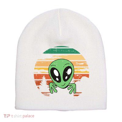 Funny Alien Halloween Costume Retro UFO Short Acrylic Beanie
