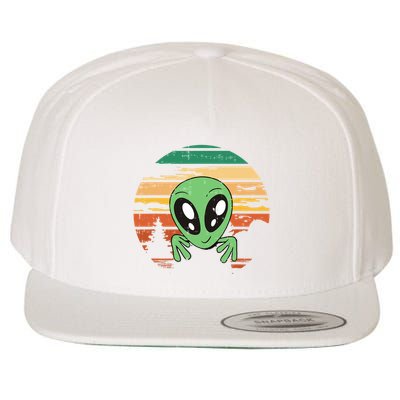 Funny Alien Halloween Costume Retro UFO Wool Snapback Cap