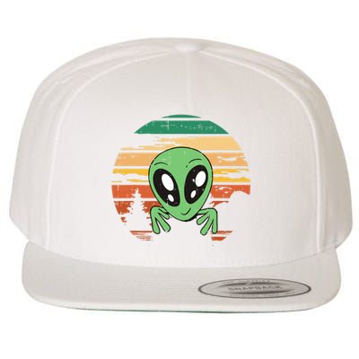 Funny Alien Halloween Costume Retro UFO Wool Snapback Cap