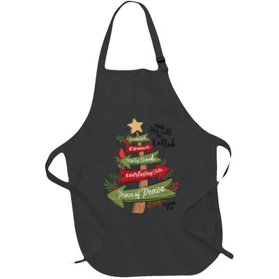 Foundation And He Will Be Called Christian Christmas Full-Length Apron With Pockets