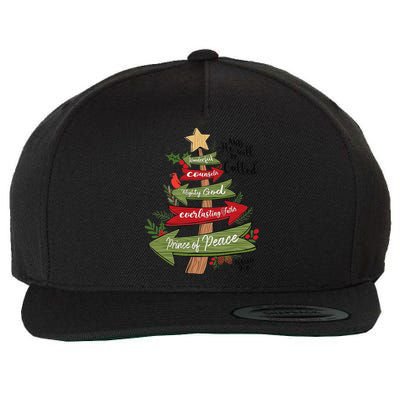 Foundation And He Will Be Called Christian Christmas Wool Snapback Cap