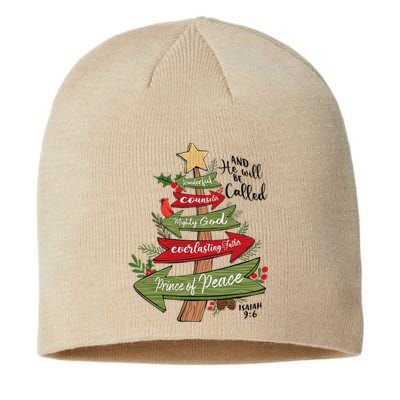 Foundation And He Will Be Called Christian Christmas Sustainable Beanie