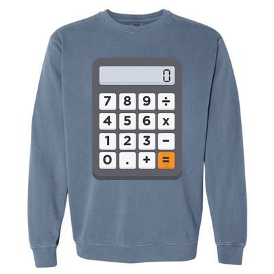 Funny Accountant Halloween Costume Outfit Math Calculator Garment-Dyed Sweatshirt