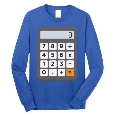 Funny Accountant Halloween Costume Outfit Math Calculator Long Sleeve Shirt