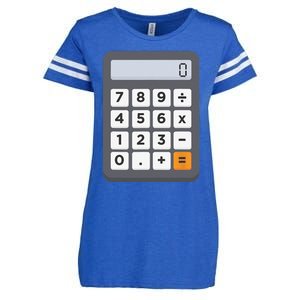 Funny Accountant Halloween Costume Outfit Math Calculator Enza Ladies Jersey Football T-Shirt