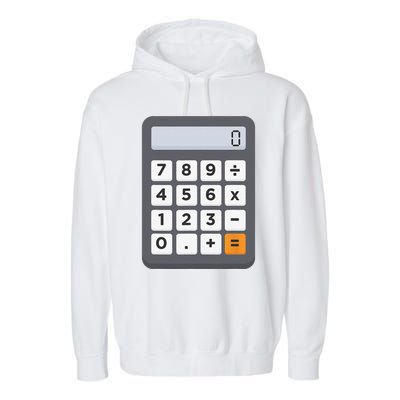 Funny Accountant Halloween Costume Outfit Math Calculator Garment-Dyed Fleece Hoodie