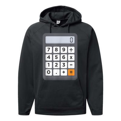 Funny Accountant Halloween Costume Outfit Math Calculator Performance Fleece Hoodie