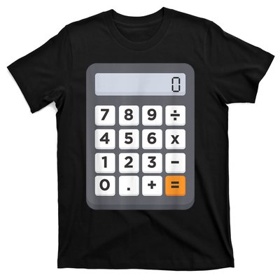 Funny Accountant Halloween Costume Outfit Math Calculator T-Shirt