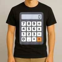 Funny Accountant Halloween Costume Outfit Math Calculator T-Shirt