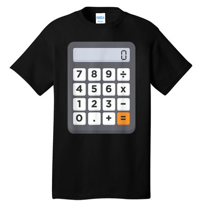 Funny Accountant Halloween Costume Outfit Math Calculator Tall T-Shirt